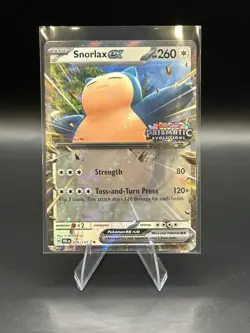 Pokemon TCG Snorlax ex 076/131 2025 Prismatic Evolutions Stamped Promo Card - NM - Image 1