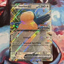 Pokemon TCG Snorlax ex 076/131 2025 Prismatic Evolutions Stamped Promo Card - NM - Image 1