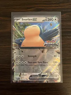 Pokemon TCG Snorlax ex 076/131 2025 Prismatic Evolutions Stamped Promo Card - NM - Image 2