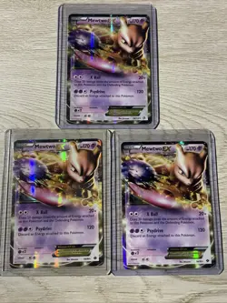 (3x) Pokemon Mewtwo EX 54/99 Black & White Next Destinies Ultra Rare LP 2012 - Image 1