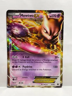 Pokemon Mewtwo EX 54/99 Black & White Next Destinies Ultra Rare LP 2012 - Image 1