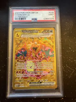 2023 Pokemon OBF En-Obsidian Flames Hyper Rare #228 Charizard EX PSA 9 Mint - Image 1