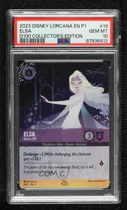 2022-Current Disney Lorcana - Promos Foil Elsa Gloves Off #19 PSA 10 GEM MT - Image 1