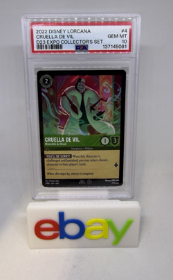 Cruella De Vil Miserable as Usual 2022 Disney Lorcana D23 Expo Promo #4 PSA 10 - Image 3