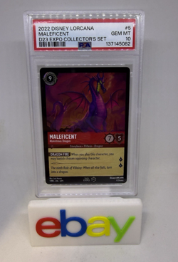 Maleficent Monstrous Dragon 2022 Disney Lorcana D23 Expo Promo #5 PSA 10 - Image 3