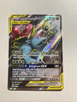 Pokemon 2019 Sun Moon Celebi & Venusaur GX Tag Team Black Star Promo SM167 - Image 1