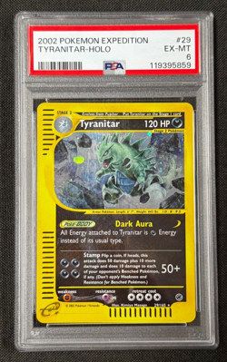 Tyranitar Holo Rare PSA 6 EX-MT 2002 Pokemon Expedition #29/165 - Image 1