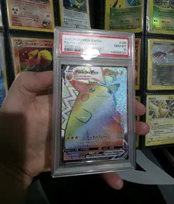 Pokemon TCG: Pikachu VMAX 188/185 Vivid Voltag Full Art Rainbow PSA 10 GEM MT - Image 1