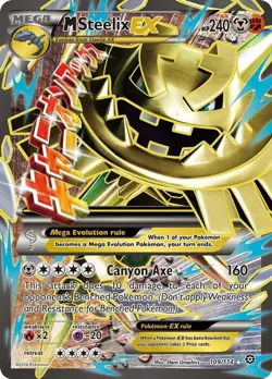 Mega Steelix EX - 109/114 - Pokemon Steam Siege XY Full Art Ultra Rare Card NM - Image 1
