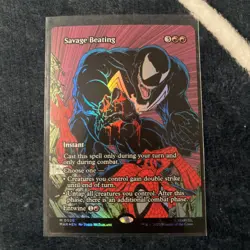 Savage Beating (Borderless Foil) 26 MTG Spider-Man Marvel Universe - Image 2
