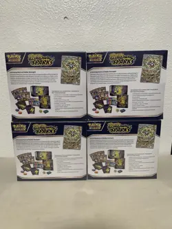 4x Pokemon TCG Surging Sparks Elite Trainer Box ETB 4x Booster Bundle Sealed Lot - Image 2