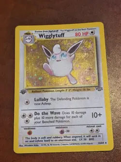 Pokemon TCG Wigglytuff Jungle 1st Edition Holo Rare Card 16/64 NM/LP Condition - Image 1