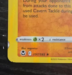 Pokemon Print Error Card Miscut Terrakion Rare Holo - Image 5
