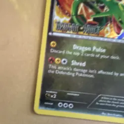 Pokemon Rayquaza 11/20 Dragon Vault Holo Rare Basic Card 120HP Shred - Image 4