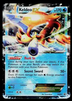 Pokemon Card - Keldeo EX Black and White Promo BW61 Holo - Image 1