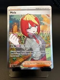 Mela 140/131 Ultra Rare SV: Prismatic Evolutions Near Mint Pokemon Card - Image 1