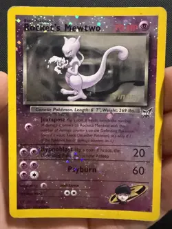 Pokemon Rocket's Mewtwo Winner Best Of Game Promo Reverse Holo Card #8 DAMAGED - Image 2