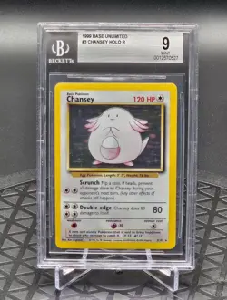 ✨ Chansey 3/102 Holo Rare Pokemon Card - 1999 Base Set - Image 1