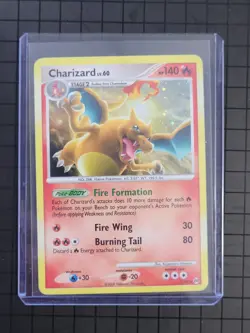 Pokemon TCG Charizard LV.60 Platinum Arceus Holo Rare Card 1/99 LP - Image 1
