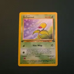 1st Edition Bellsprout 1999 Jungle 49/64 Pokemon Card - Image 1