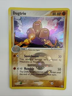 Dugtrio 22/112 EX FireRed & LeafGreen Reverse Holo Rare Pokemon Card - Image 3