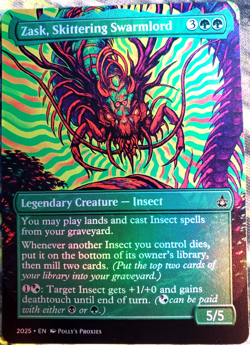 Zask, Skittering Swarmlord FOIL Proxy Playtest Card Metal Psychedelic Art Design - Image 1