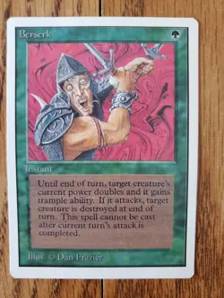 Magic The Gathering BERSERK UNLIMITED Series Instant Card VERY NICE - Image 2