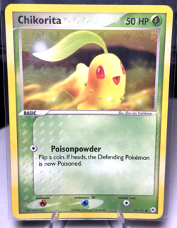 Pokemon TCG: Chikorita Reverse Holo Card 55/101 EX Hidden Legends - LP - Image 2