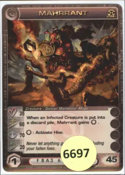 (6697) MAHRRANT 35/60/70/20/45 Super Rare Foil Chaotic Card - Unused Code - Image 1