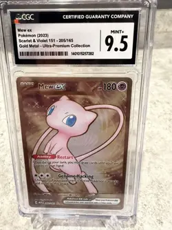 Mew ex - (151 Metal Card) 205/165 Sv: Scarlet & Violet 151 Regular CGC MINT 9.5 - Image 1