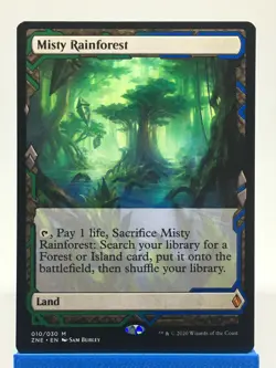MTG - Misty Rainforest. Zendikar Rising Expedition. Mythic Fetch Land. Green. - Image 1