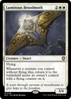 Luminous Broodmoth Commander: Bloomburrow LP 144 - Image 1