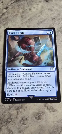 Thief's Knife Final Fantasy Regular Artifact Equipment Uncommon MTG NM - Image 1