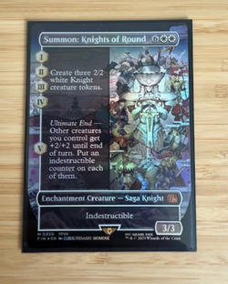 Summon: Knights of Round (Borderless) Final Fantasy Foil NM *Ships In Hard Case* - Image 1