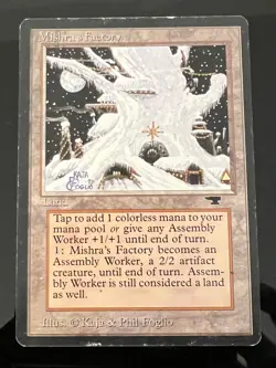 Magic the Gathering MTG Antiquities Mishra's Factory Winter MP (Beta Bob) - Image 1