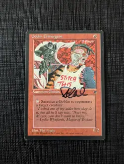 GOBLIN CHIRURGEON MTG FALLEN EMPIRES ALTERED PHIL FOGLIO ORIGINAL MAGIC THE... - Image 1