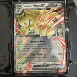 Team Rocket’s Persian ex SVP 218 Destined Rivals Promo Pokemon TCG Code Card - Image 1
