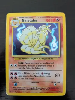 Ninetales 12/102 Holo Rare Pokemon 1999 Unlimited Base Set - Image 1