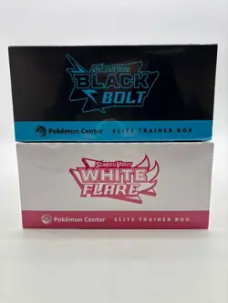 Set of Pokemon Center White Flare & Black Bolt Elite Trainer Box ETB Sealed - Image 4