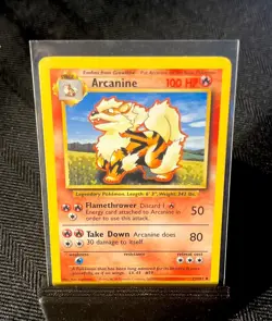 Arcanine 023/102 Pokemon Base Set TCG Card Non-Holo - Image 1
