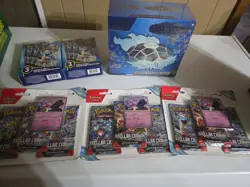 Pokemon TCG Steller Crown ETB Factory Sealed , 3 Pack Blistters, And Hangers. - Image 1
