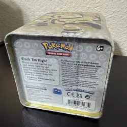 2022 Pokemon TCG Stacking Tin Sealed - Electric - Pikachu - [3 Packs + Coin] - Image 5