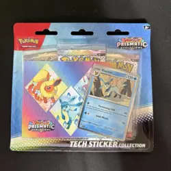 Pokemon TCG Scarlet Violet Prismatic Evolutions Tech Sticker Collection Glaceon - Image 1