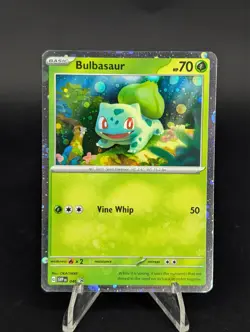 **HD COSMOS HOLO** Bulbasaur SVPEN 046 - Pokemon 151 Black Star Promo - Image 1