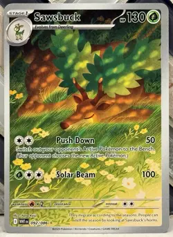 Sawsbuck Illustration Rare 092/086 SV: White Flare NM 2025 Pokemon TCG - Image 1
