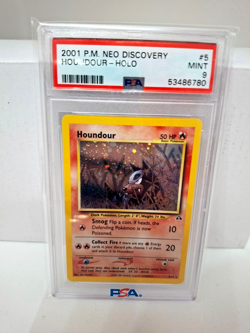 Houndour Hunduster Pokemon PSA 9 Neo Discovery #5 Holo Mint - Image 1