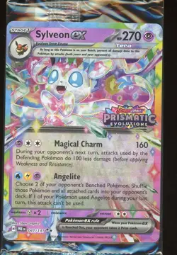 Sylveon ex 2025 Pokemon Prismatic Evolutions 041/131 Stamped Promo Sealed - Image 1