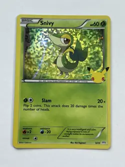 Pokemon TCG - Snivy Holo 5/25 - 25th Anniversary McDonalds Promo 2021 - NM - Image 1