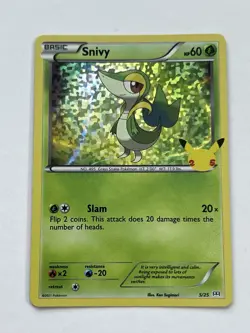 Pokemon TCG - Snivy Holo 5/25 - 25th Anniversary McDonalds Promo 2021 - NM - Image 3