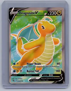 Dragonite V (Full Art) #076/078 Near Mint or Better Pokemon GO - Image 1